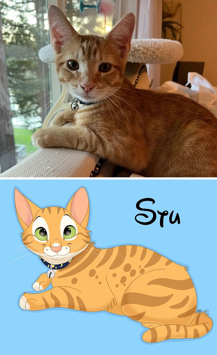 Artista transforma animais de estimação em adoráveis personagens dos filmes da Disney (32 fotos) 15