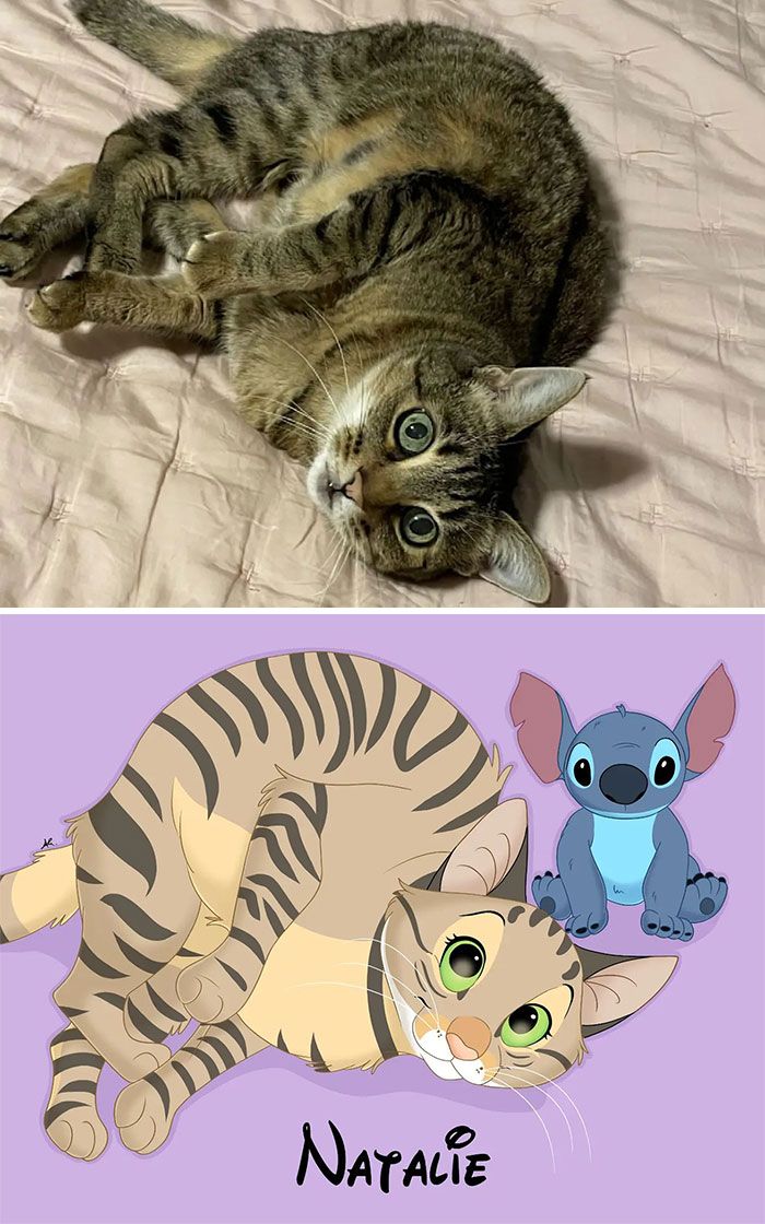 Artista transforma animais de estimação em adoráveis personagens dos filmes da Disney (32 fotos) 19