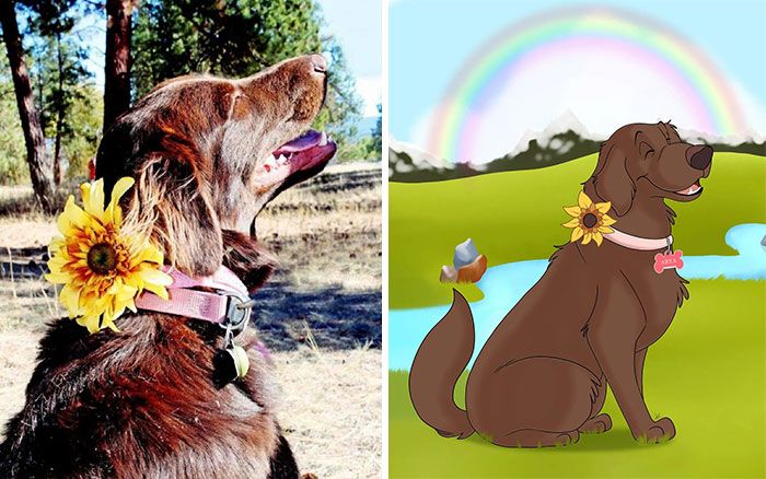 Artista transforma animais de estimação em adoráveis personagens dos filmes da Disney (32 fotos) 28