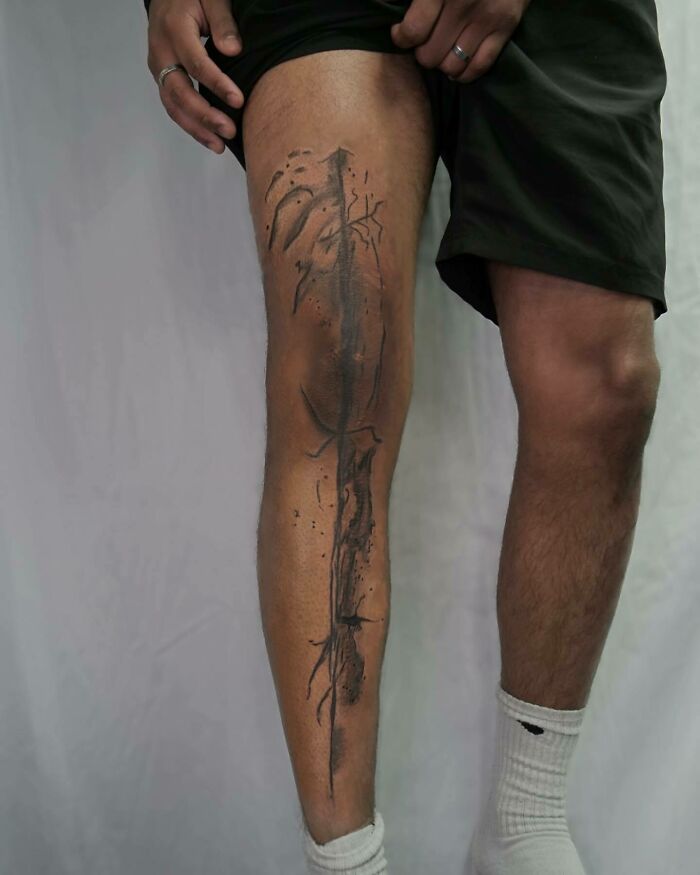 42 tatuagens incríveis que transformam os joelhos em obras de arte! 17