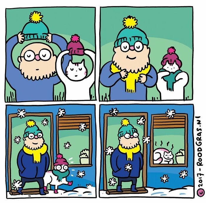 As adoráveis aventuras em quadrinhos de um gato (32 fotos) 26