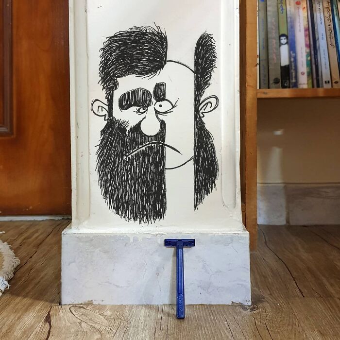 32 Ilustrações únicas de Majid Khosroanjom: Uma fusão extraordinária de arte e realidade 32