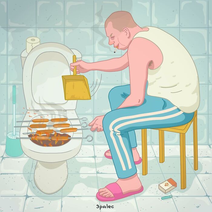 Um artista de quadrinhos com estilo único e críticas incisivas à sociedade (27 quadrinhos) 16