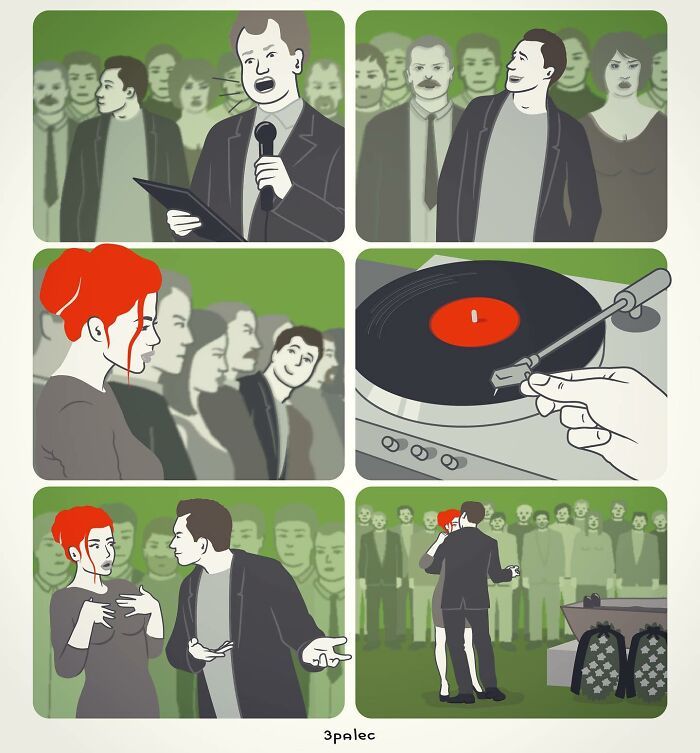 Um artista de quadrinhos com estilo único e críticas incisivas à sociedade (27 quadrinhos) 26