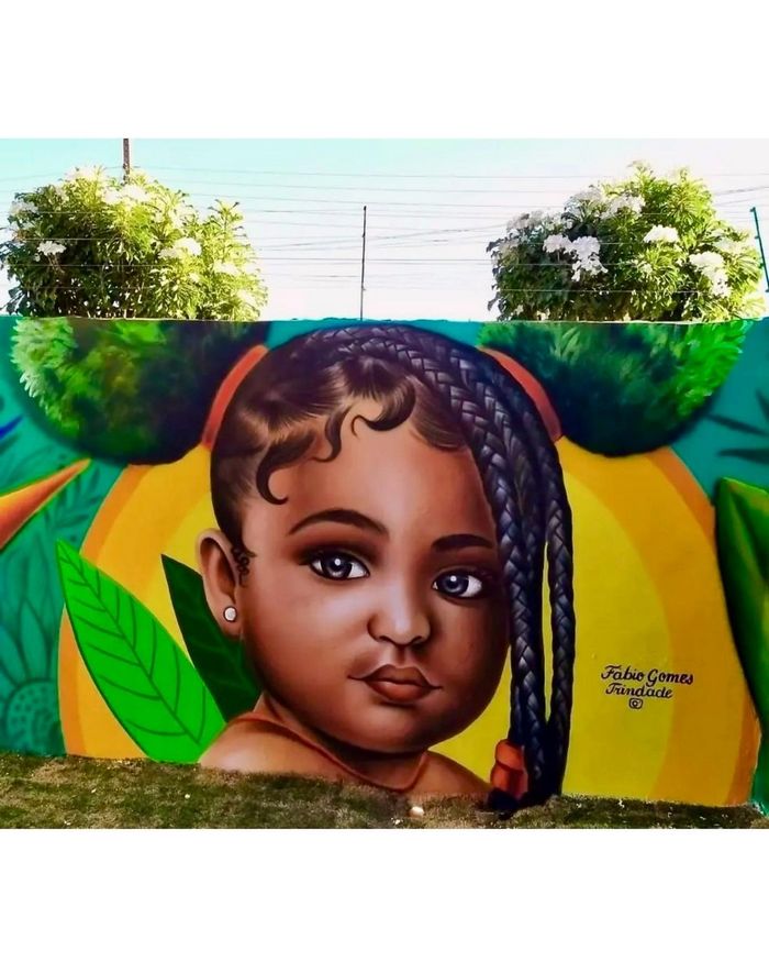Natureza em retratos: Murais de Fábio Gomes transformam árvores em cabelos artísticos (25 fotos) 13