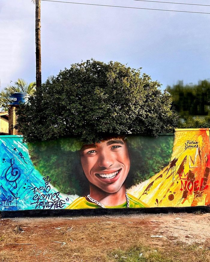 Natureza em retratos: Murais de Fábio Gomes transformam árvores em cabelos artísticos (25 fotos) 16