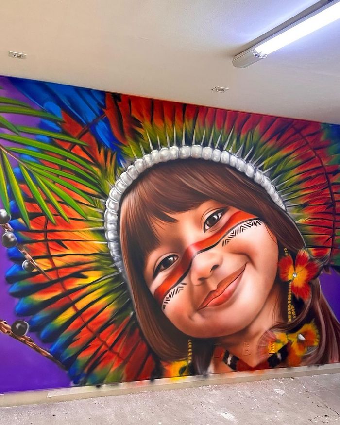 Natureza em retratos: Murais de Fábio Gomes transformam árvores em cabelos artísticos (25 fotos) 22