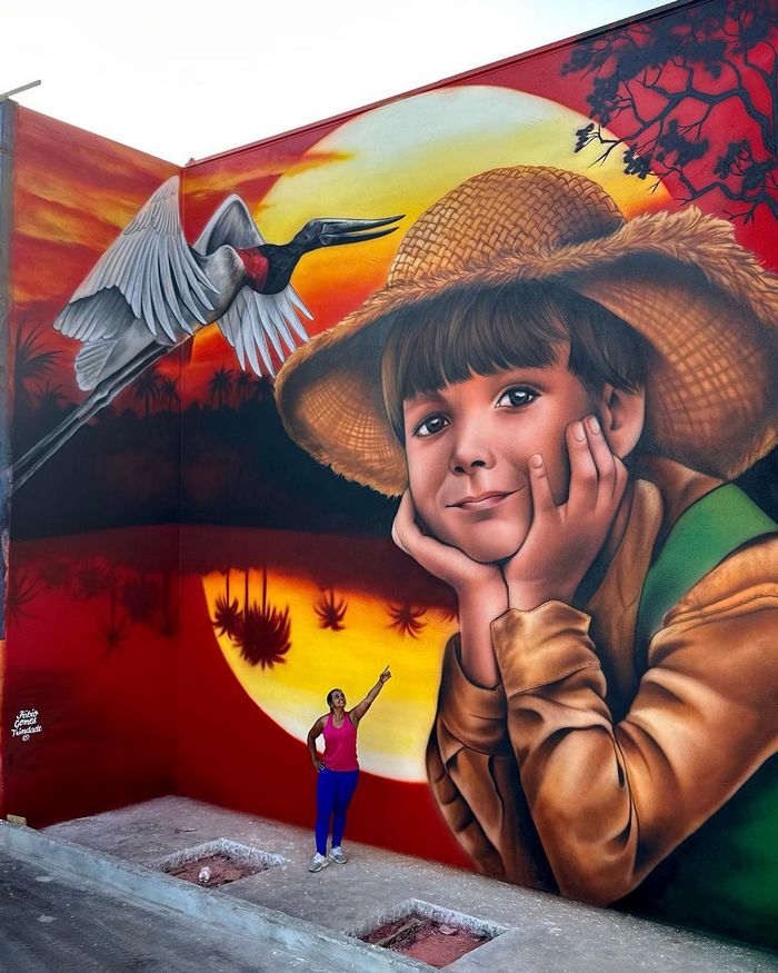 Natureza em retratos: Murais de Fábio Gomes transformam árvores em cabelos artísticos (25 fotos) 25