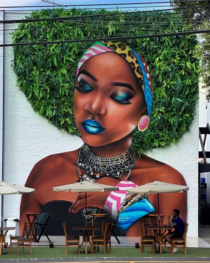 Natureza em retratos: Murais de Fábio Gomes transformam árvores em cabelos artísticos (25 fotos) 12