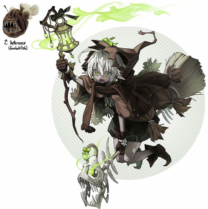 19 personagens de anime detalhados criados por Rinotuna, inspirados em itens cotidianos 6