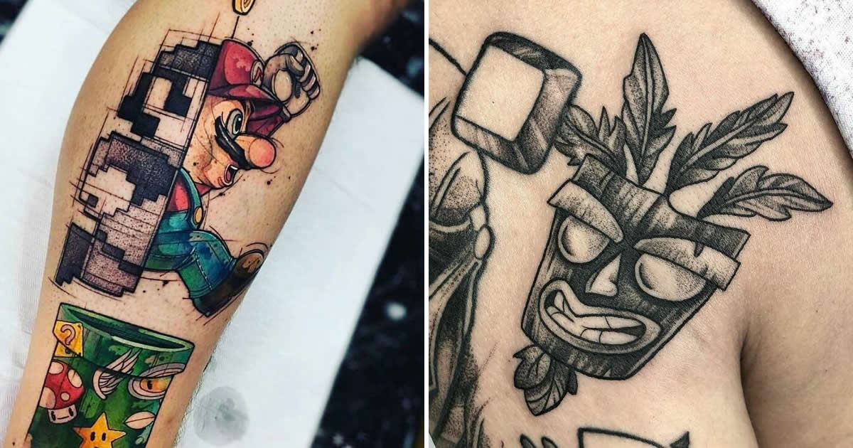 42 tatuagens de videogame incríveis para os gamers de coração