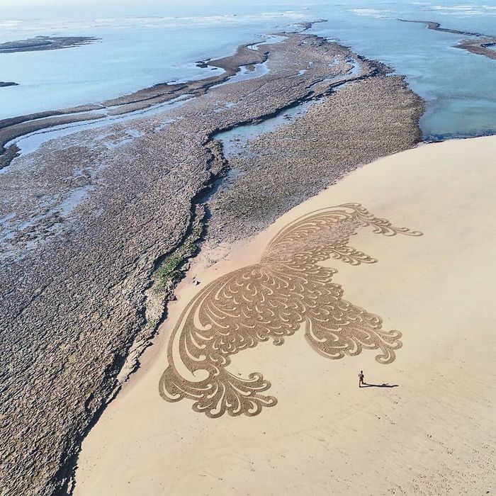 Artista produz grandiosas obras de arte na areia da praia (32 fotos) 30
