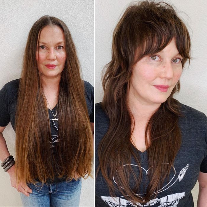 Cabeleireira mostra como um bom corte de cabelo transforma as pessoas (40 fotos) 6
