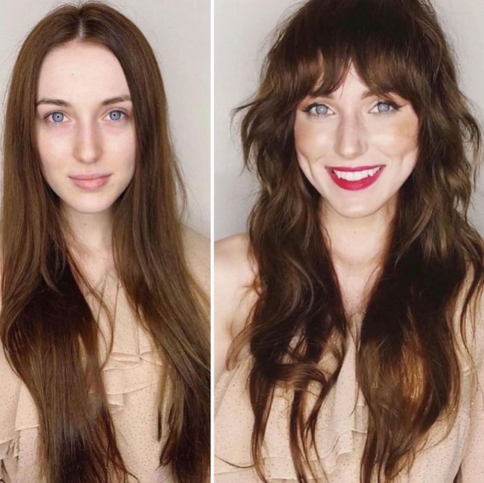 Cabeleireira mostra como um bom corte de cabelo transforma as pessoas (40 fotos) 14