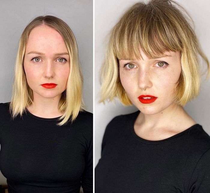 Cabeleireira mostra como um bom corte de cabelo transforma as pessoas (40 fotos) 18