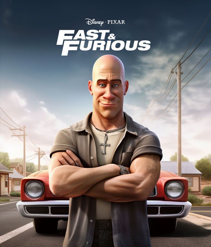 Recriei filmes famosos com estilo Pixar usando Photoshop e Inteligência Artificial (37 Ilustrações) 8 Recriei filmes famosos com estilo Pixar usando Photoshop e Inteligência Artificial (37 Ilustrações) 8