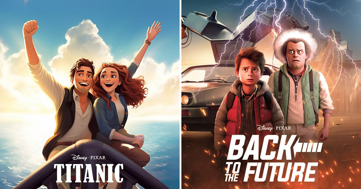 Recriei filmes famosos com estilo Pixar usando Photoshop e Inteligência Artificial (37 Ilustrações)