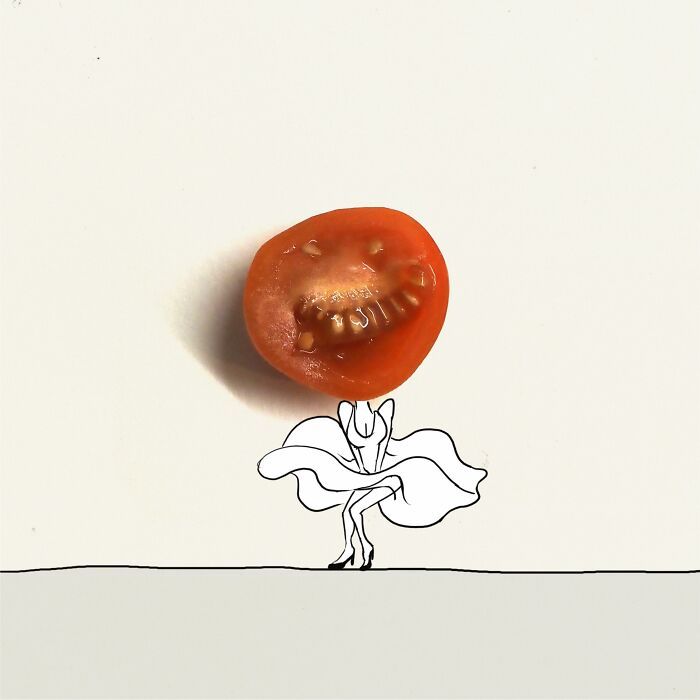 20 ilustrações do Tomate Assassino que surgiu enquanto cortava vegetais para cozinhar 13