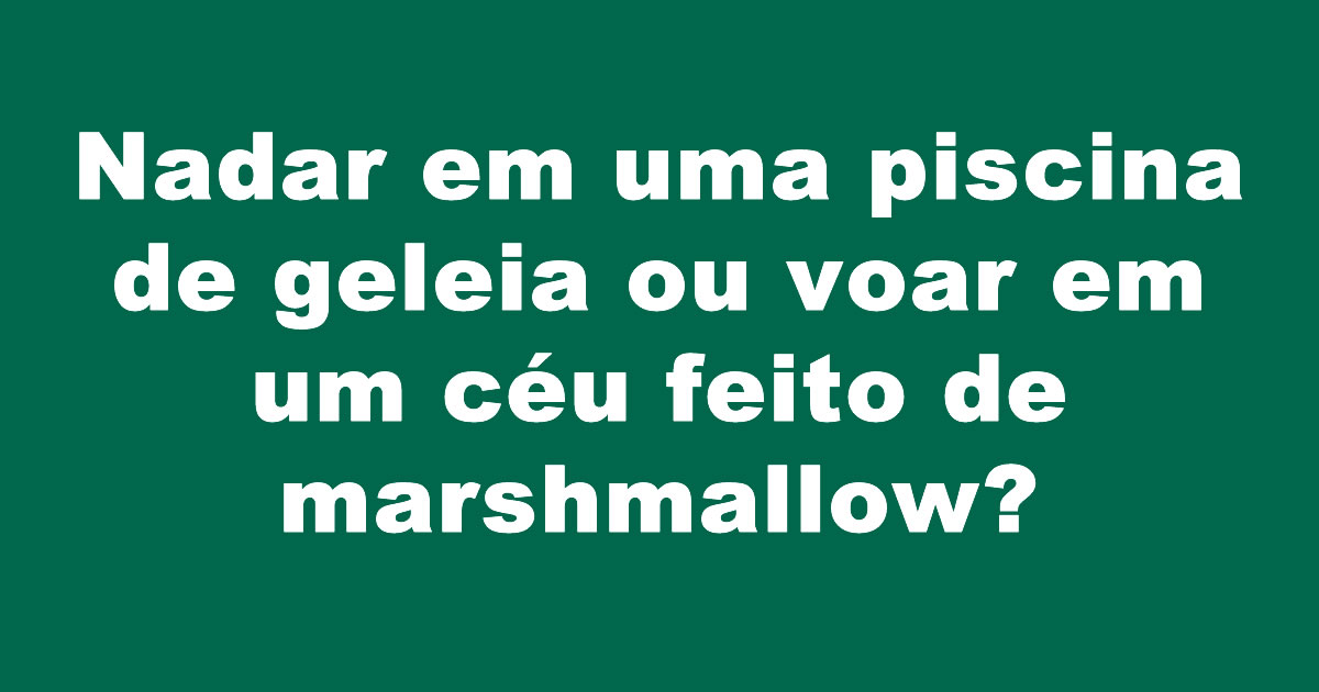 Um desfile de 12 perguntas filosóficas idiotas, porém cativantes!