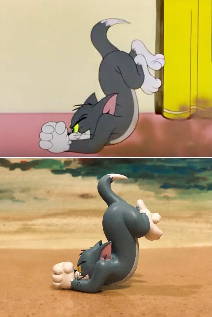 Artista japonês recria momentos infortunados de Tom e Jerry em esculturas divertidas (20 fotos) 6