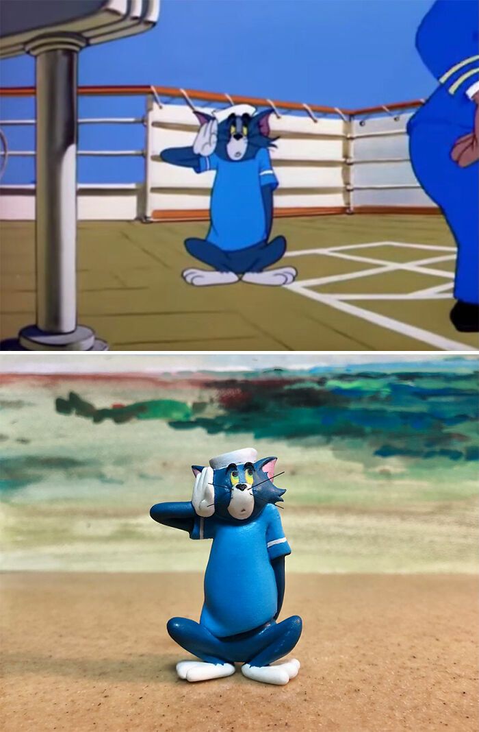 Artista japonês recria momentos infortunados de Tom e Jerry em esculturas divertidas (20 fotos) 8