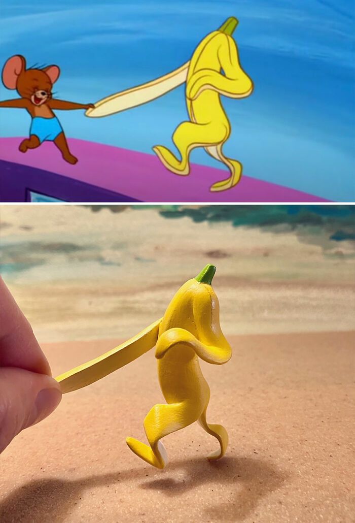 Artista japonês recria momentos infortunados de Tom e Jerry em esculturas divertidas (20 fotos) 15