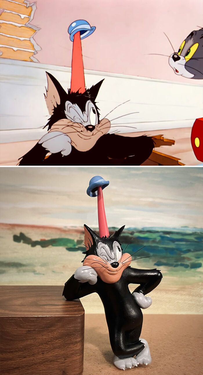 Artista japonês recria momentos infortunados de Tom e Jerry em esculturas divertidas (20 fotos) 16