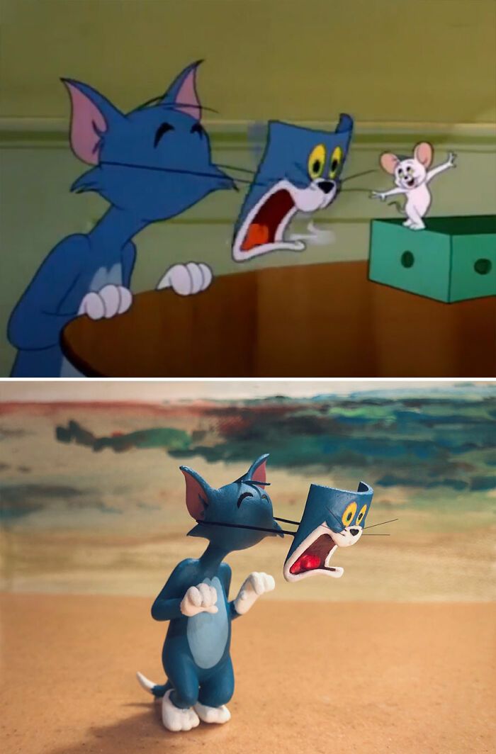 Artista japonês recria momentos infortunados de Tom e Jerry em esculturas divertidas (20 fotos) 18