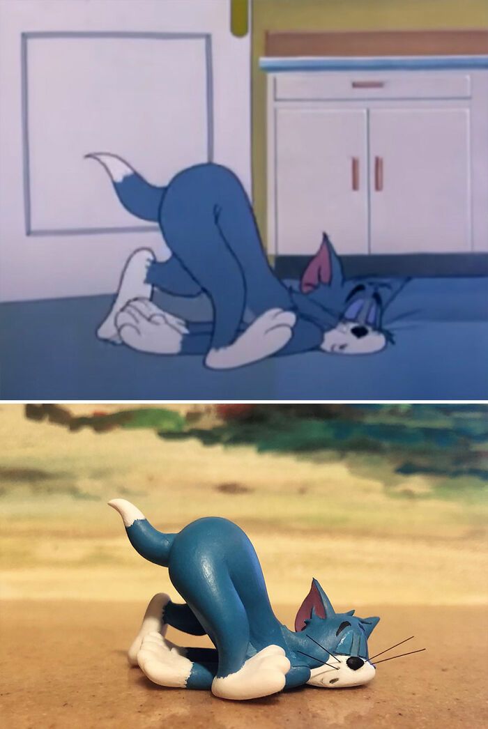 Artista japonês recria momentos infortunados de Tom e Jerry em esculturas divertidas (20 fotos) 19