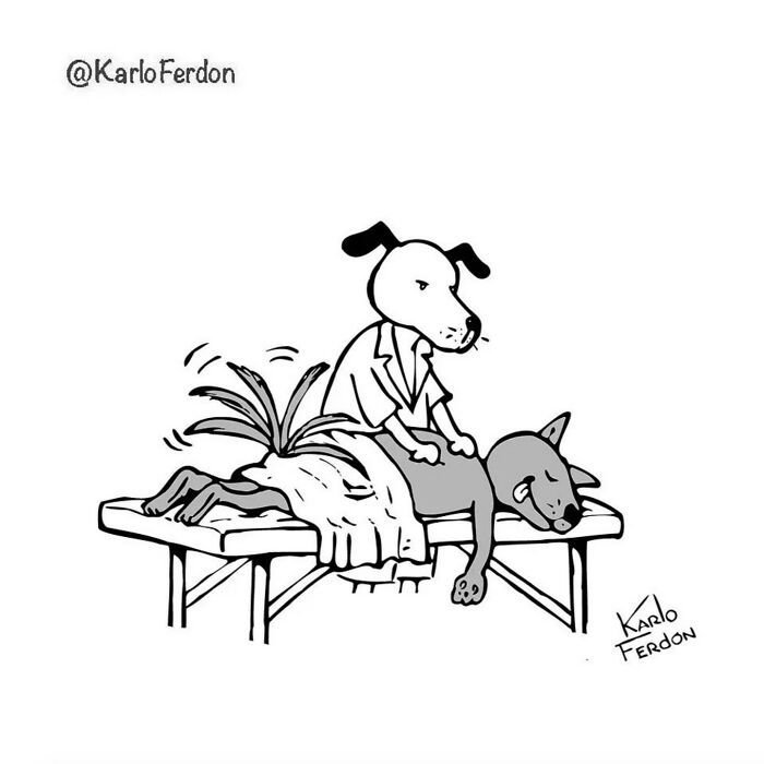 22 cartoons virais e sem palavras com cães de Karlo Ferdon 2