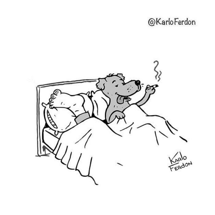 22 cartoons virais e sem palavras com cães de Karlo Ferdon 3