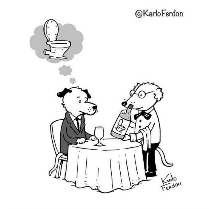 22 cartoons virais e sem palavras com cães de Karlo Ferdon 4
