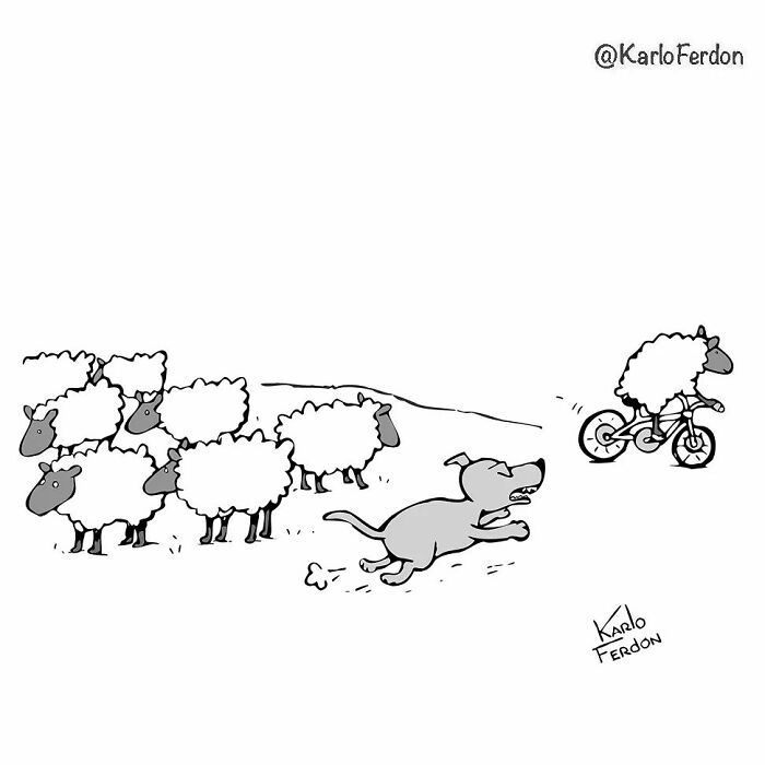 22 cartoons virais e sem palavras com cães de Karlo Ferdon 9