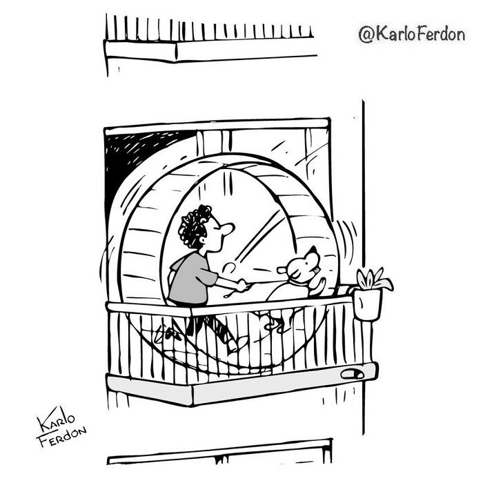 22 cartoons virais e sem palavras com cães de Karlo Ferdon 10