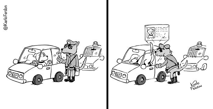 22 cartoons virais e sem palavras com cães de Karlo Ferdon 16