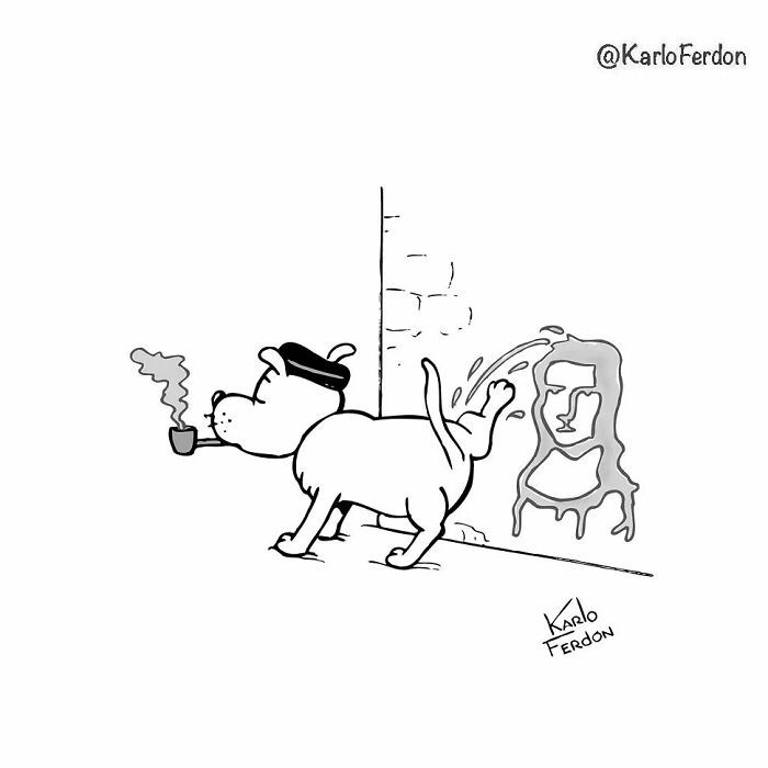 22 cartoons virais e sem palavras com cães de Karlo Ferdon 20