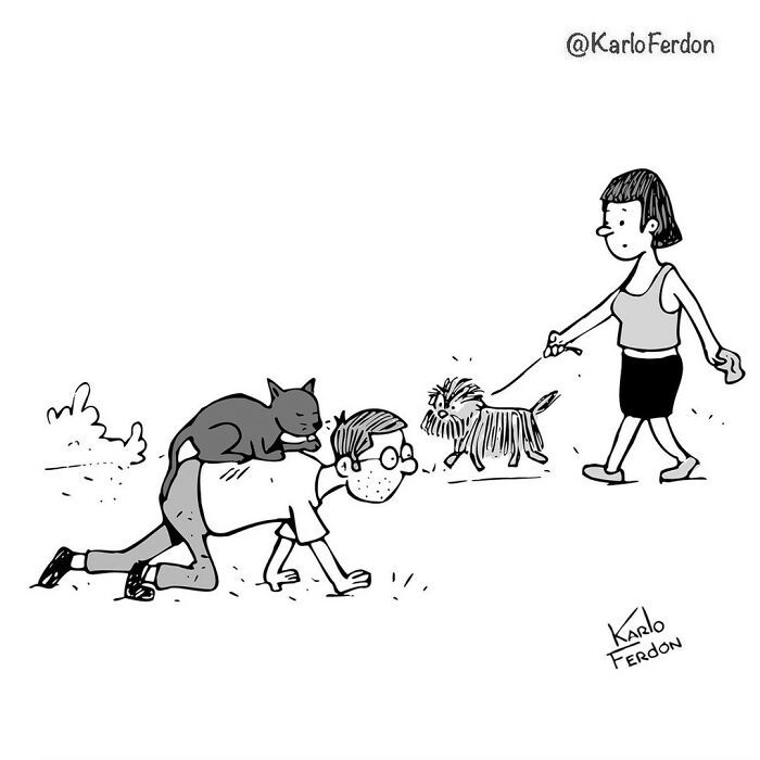 22 cartoons virais e sem palavras com cães de Karlo Ferdon 22