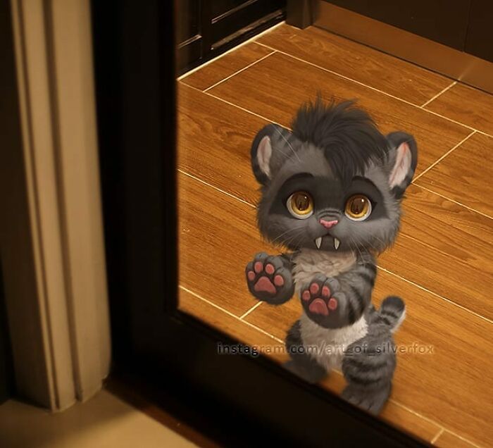 Conheça este artista: Desenhando animais adoráveis em nosso cotidiano! (35 fotos) 10