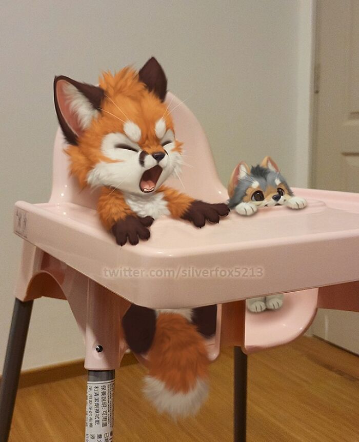 Conheça este artista: Desenhando animais adoráveis em nosso cotidiano! (35 fotos) 15