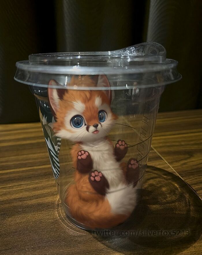 Conheça este artista: Desenhando animais adoráveis em nosso cotidiano! (35 fotos) 34