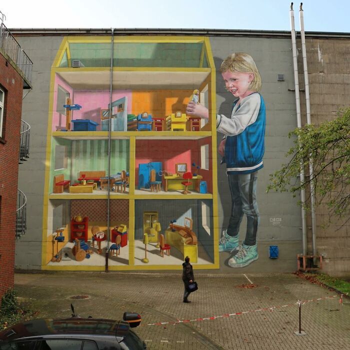 42 murais instigantes com efeito 3D pintados por este artista Holandês 9