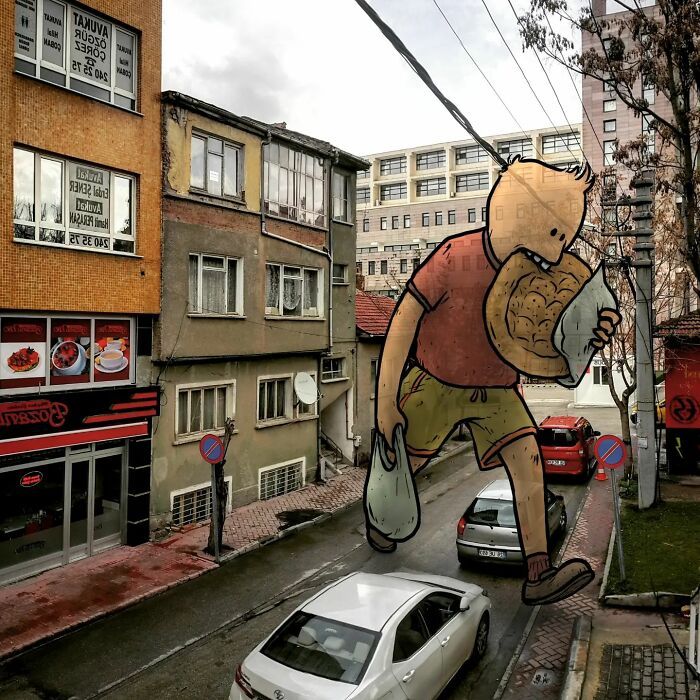 Descubra o mundo secreto dos gigantes nas ruas da Turquia: 42 ilustrações incríveis 40