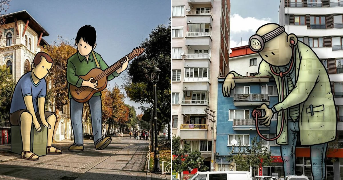 Descubra o mundo secreto dos gigantes nas ruas da Turquia: 42 ilustrações incríveis 86