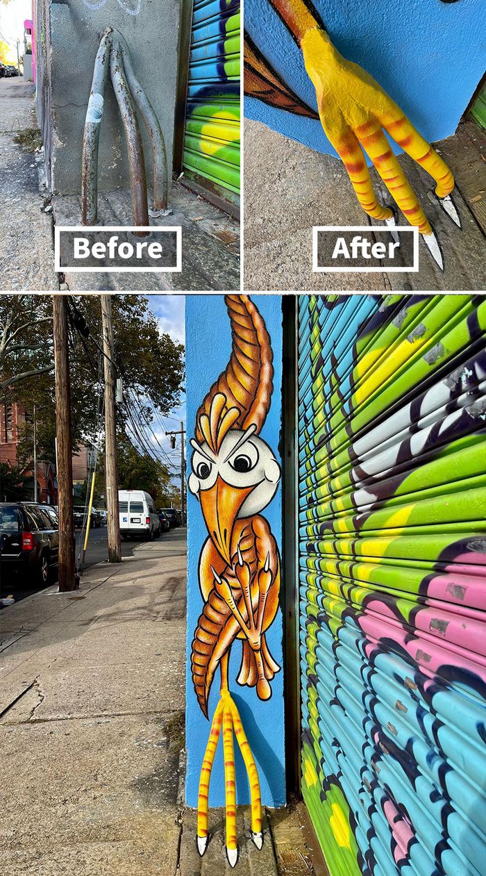 Artista de rua transmuta 30 objetos comuns em fantásticas obras de arte 22 Artista de rua transmuta 30 objetos comuns em fantásticas obras de arte 22