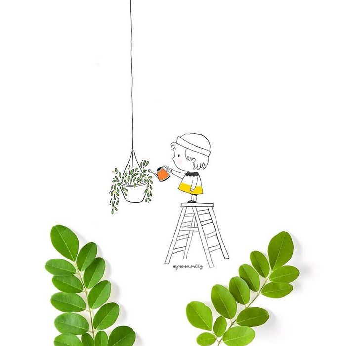 Artista transforma 36 ilustrações em realidade usando objetos do cotidiano 14