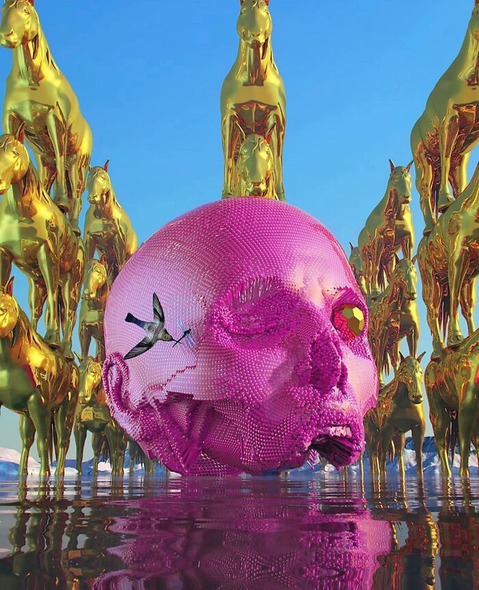 Encante-se com o universo digital de Chad Knight: 40 esculturas 3D surreais 4