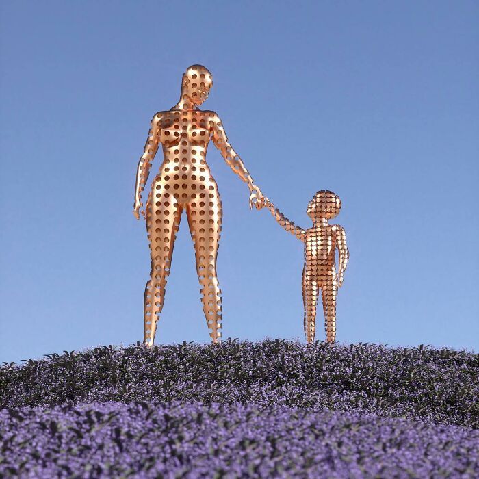 Encante-se com o universo digital de Chad Knight: 40 esculturas 3D surreais 13