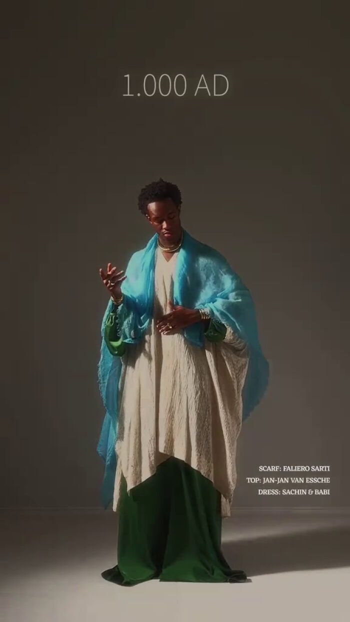 Modelo arrasa com 34 looks históricos de épocas diferentes, viralizando no TikTok 4