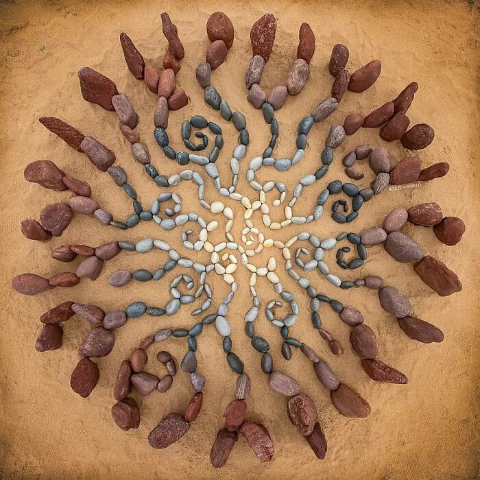 35 padrões surpreendentes: Arte com pedras, conchas e outros materiais naturais 29