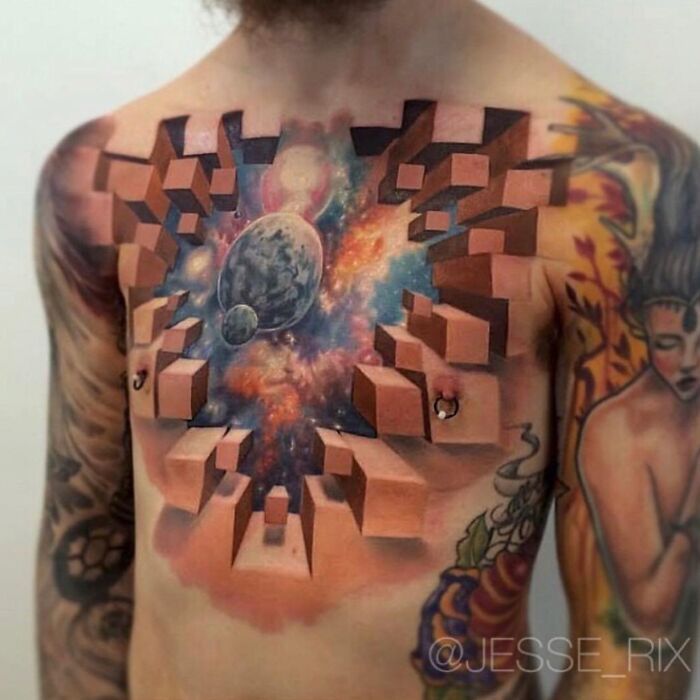 32 tatuagens de ilusão de ótica que vão soprar sua mente 6
